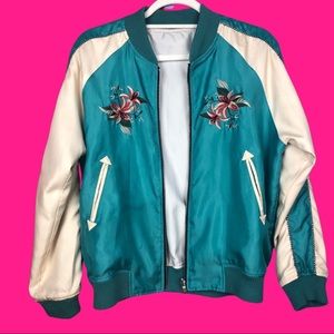 Vintage embroidered bomber jacket